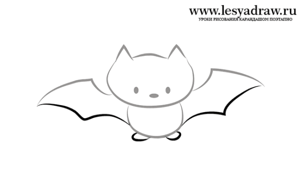 Летучая мышь рисунок на Хэллоуин