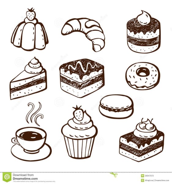 Пироженка карандашом