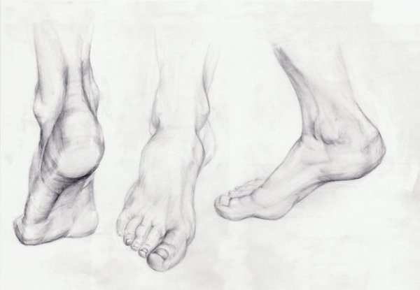 Набросок стопы человека легкий