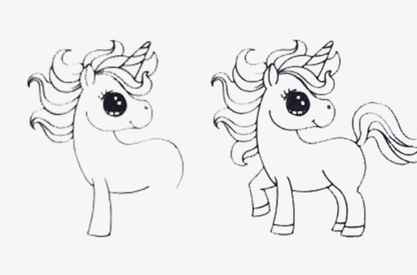 Единорог нарисовать легко карандашом