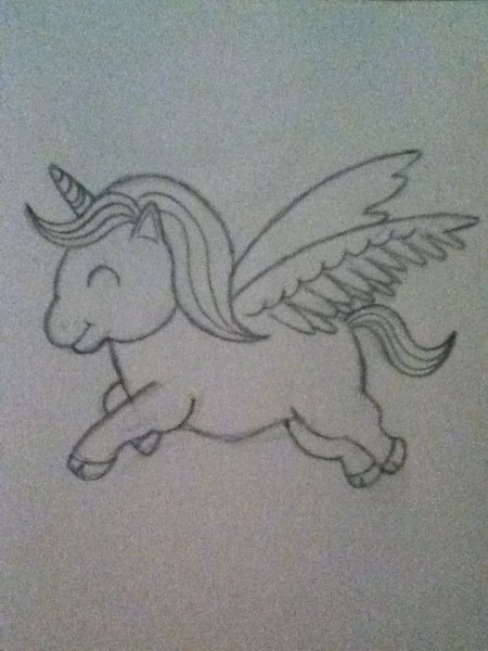 Рисунок единорога для срисовки легко