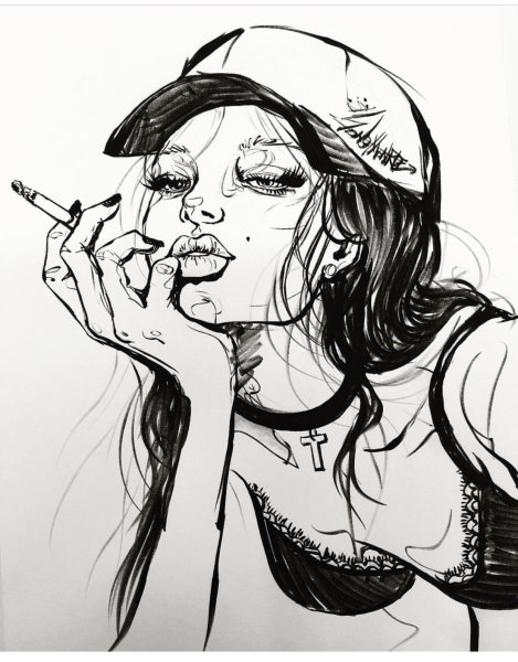 Девушка рисунок