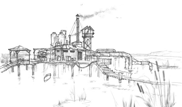 Завод раскраска