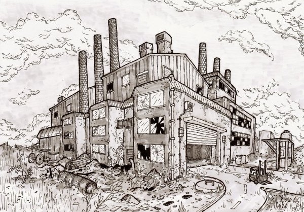 Завод раскраска для детей