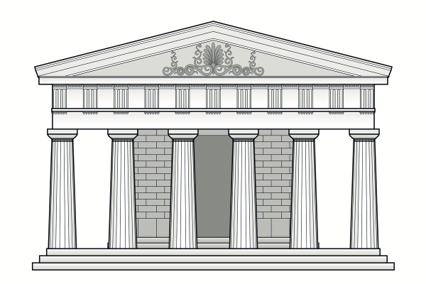 Древнегреческий храм вектор