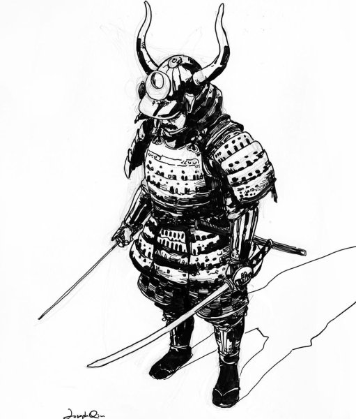 Самурай для срисовки