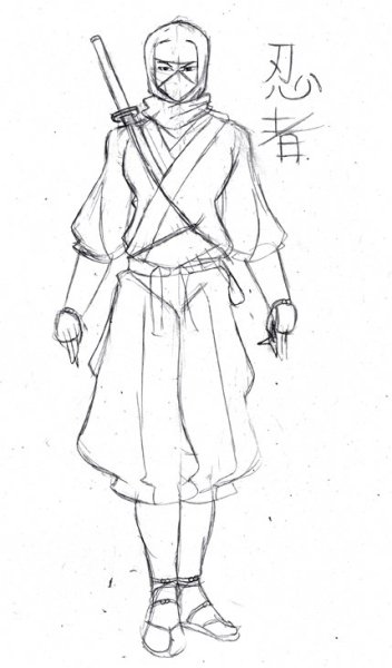 Самурай раскраска