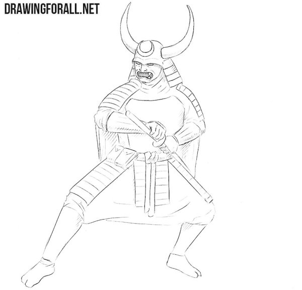 Аниме скетчи Самурай