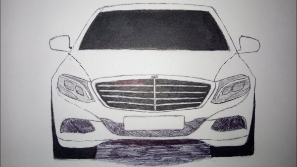 Мерседес Бенц е200 карандашом