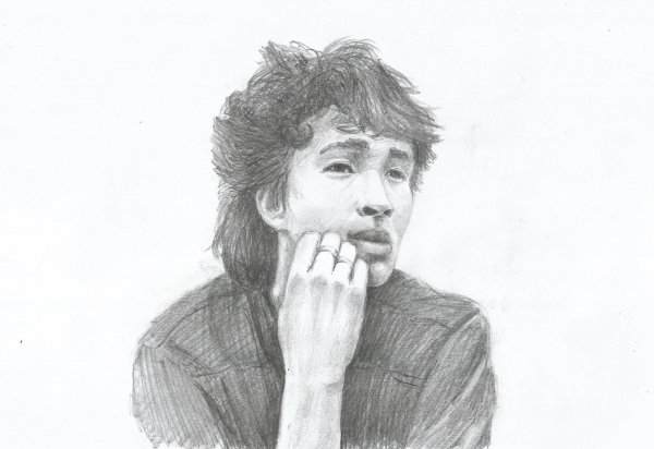 Виктор Цой рисунок карандашом