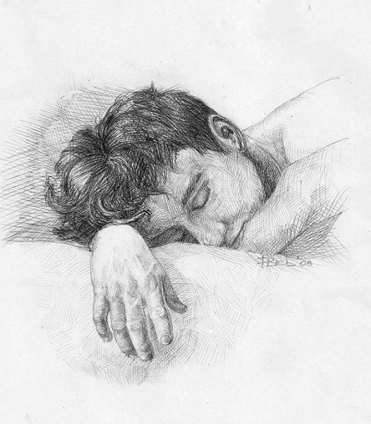 Набросок спящего человека