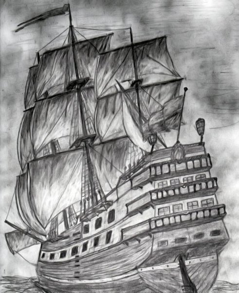 Рисование кораблик