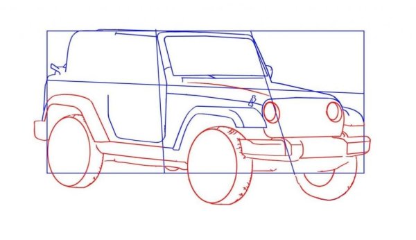 Мерседес g 55 АМГ карандашом