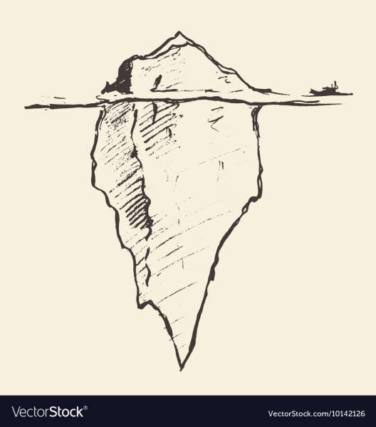 Айсберг рисунок карандашом