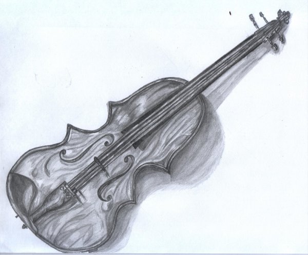 Скрипка карандашом
