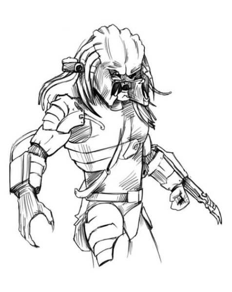 Хищник рисунок карандашом для срисовки