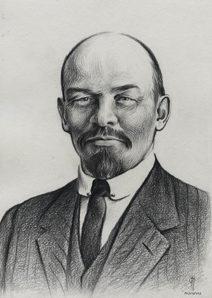 Портрет Ленина карандашом
