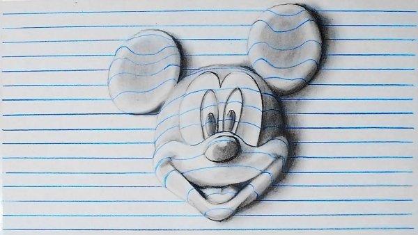 3д рисунки простым карандашом