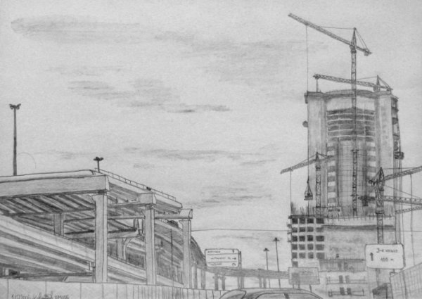 Стройка рисунок