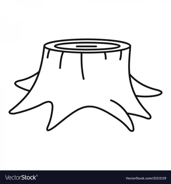 Пень раскраска