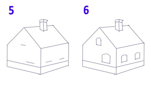 Домик поэтапно