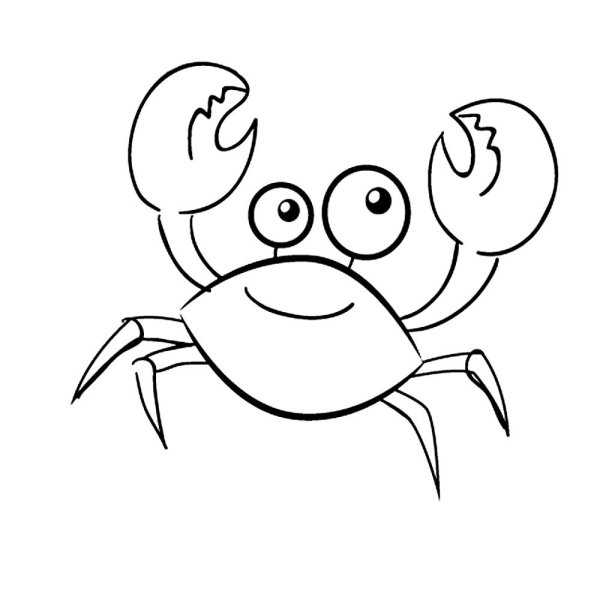 Краб раскраска для детей