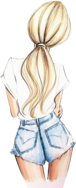 Рисунки для срисовки со спины