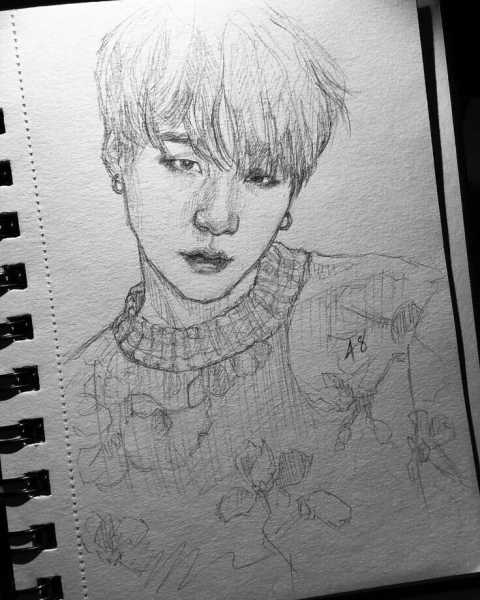 Рисунки БТС Юнги