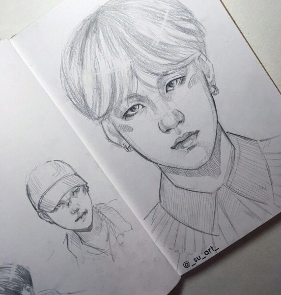 Скетчи БТС Юнги