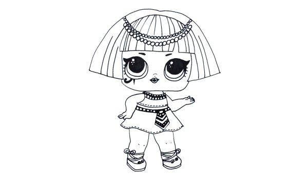 Кукла ЛОЛ карандашом