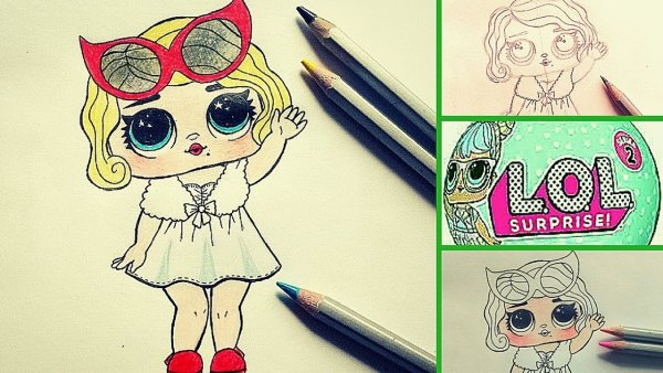 Схема рисования куклы ЛОЛ