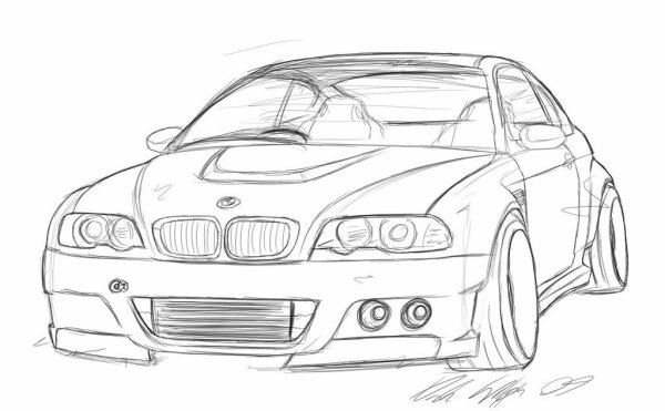 Раскраска BMW m3 GTR