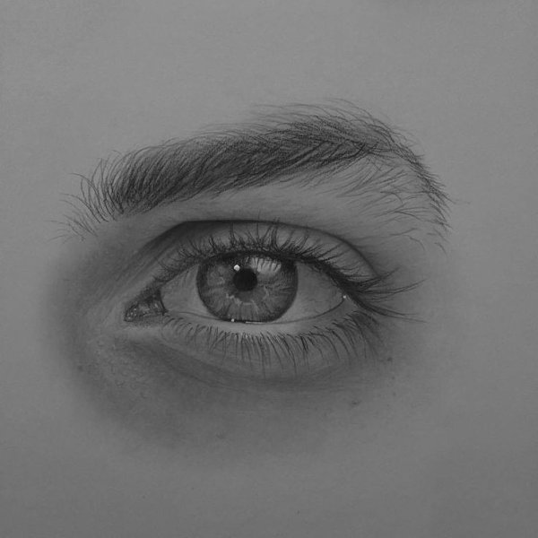 Зрачок карандашом