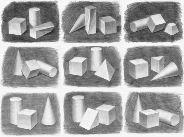 Заштрихованные геометрические фигуры