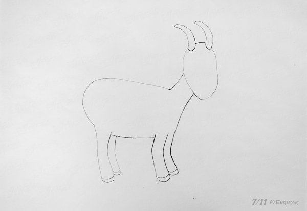 Козлик карандашом