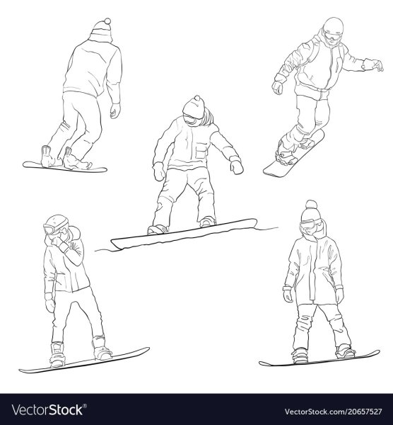 Скетч сноубордиста