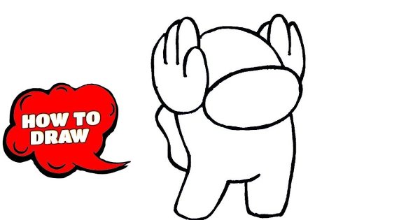 Легкий рисунок among us