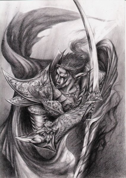 Рисунки карандашом фэнтези