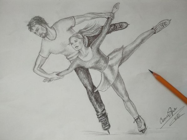 Фигуристы карандашом