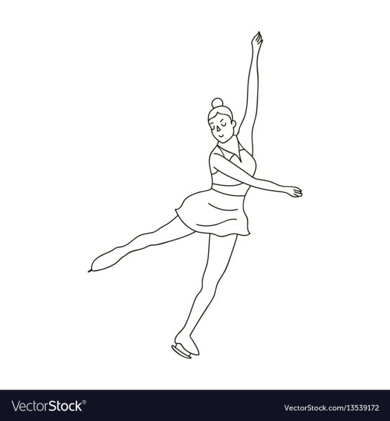 Эскиз фигуристки