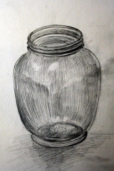Банка карандашом