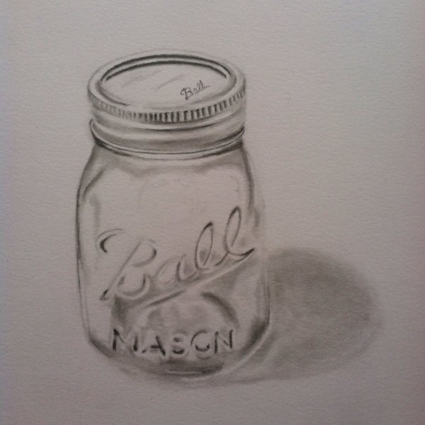 Банка карандашом