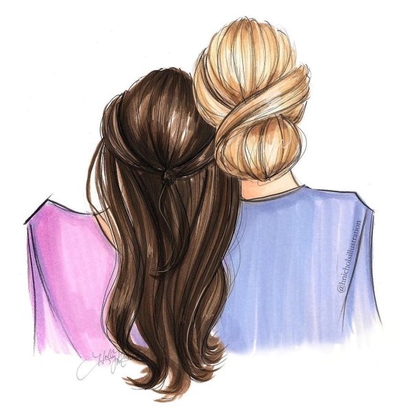 Подруги рисунок