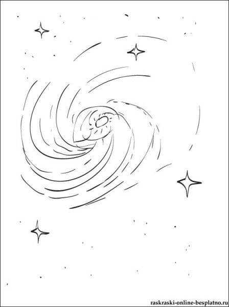 Раскраска. В космосе