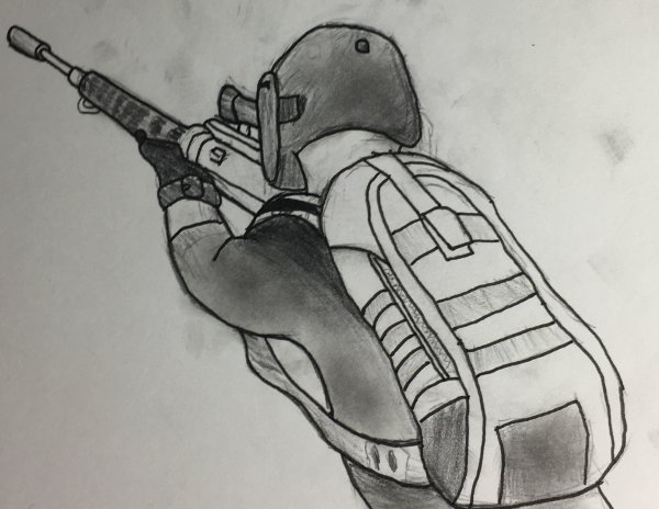 Рисунки ПАБГ карандашом лёгкие