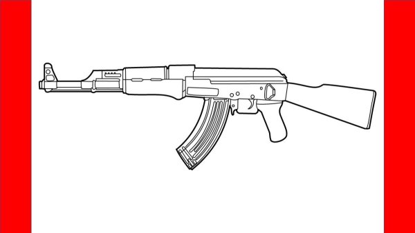 АК 47 карандашом