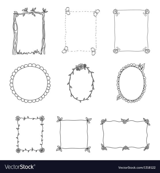 Нарисовать красивые рамки для рисунка