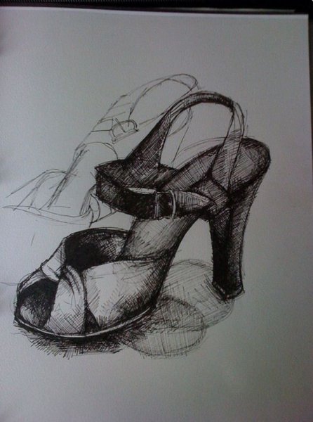 Обувь карандашом