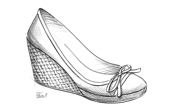 Туфли рисунок карандашом
