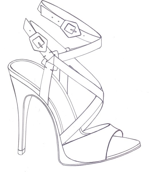 Туфли карандашом